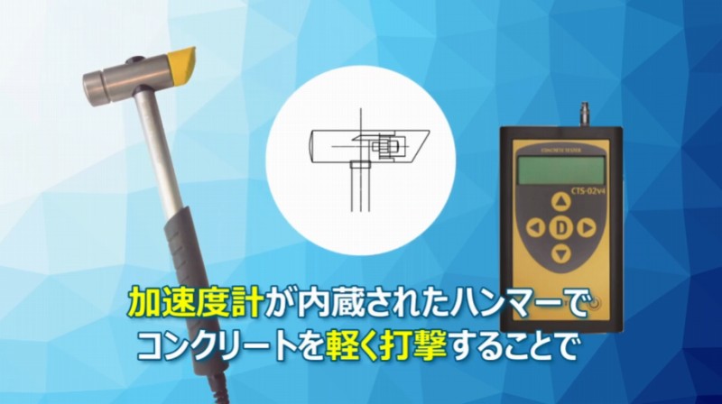 コンクリートテスター 内蔵 加速度計